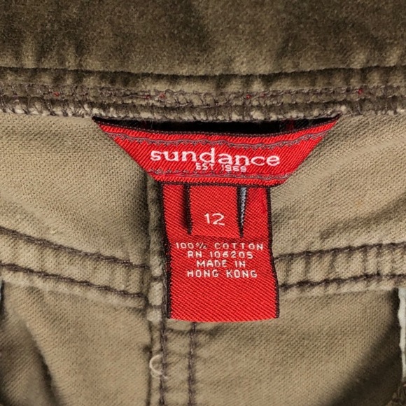 SUNDANCE Velvet Midi Skirt Sz 12 Brown Button Front 100% Cotton Casual Comfort - Picture 5 of 11